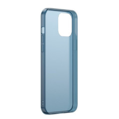 Baseus Frosted Glass Case Hard case with a flexible frame navyblue für iPhone 12 Pro / iPhone 12