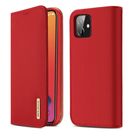 FLIPCASE DUX DUCIS Wish Genuine Leather Bookcase red für iPhone 12| iPhone 12 Pro