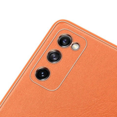 Dux Ducis Yolo elegant case made of soft TPU and PU leather for Samsung Galaxy S20 FE 5G orange