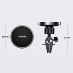 Joyroom Car Holder für Lüftungsgitter + Qi Wireless Induction Charger 15W (MagSafe-Kompatibel) Black