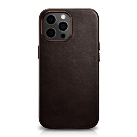 iCarer Oil Wax Premium Real Leather Case (MAGSAFE-kompatibel) coffee für Apple iPhone 13 Pro