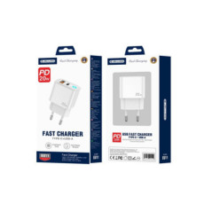 CHARGER USB-A + USB-C 20W JELLICO EU11 white