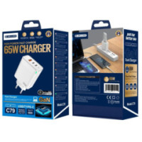 CHARGER USB-C 65W JELLICO C79 white + CABLE USB-C