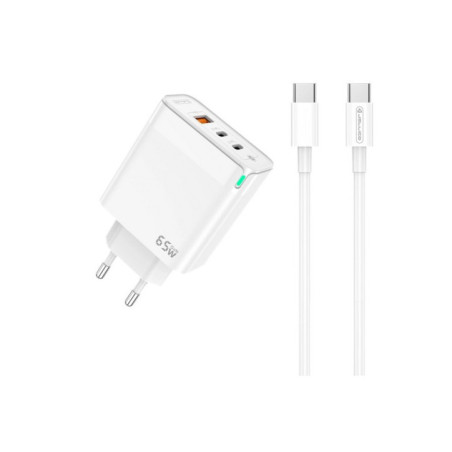CHARGER USB-C 65W JELLICO C79 white + CABLE USB-C