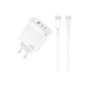 CHARGER USB-C 65W JELLICO C79 white + CABLE USB-C
