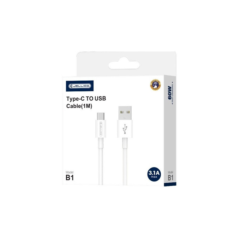 Kabel USB-A - USB-C 100cm Jellico B1 60W PD