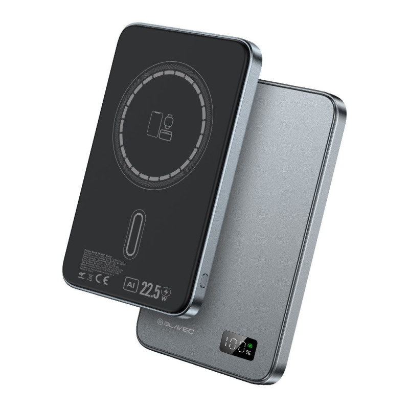 POWERBANK Blavec MagSafe-kompatibel 5000mAh 7,8mm grey