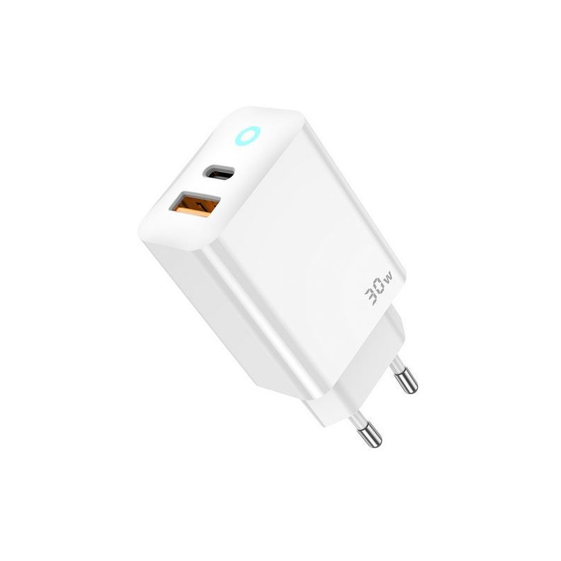 CHARGER USB-C + USB-A 30W GaN JELLICO EU13 + FREE CABLE USB-C