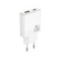 CHARGER USB-C + USB-A 20W GaN JELLICO EU57 white + Cable USB-C
