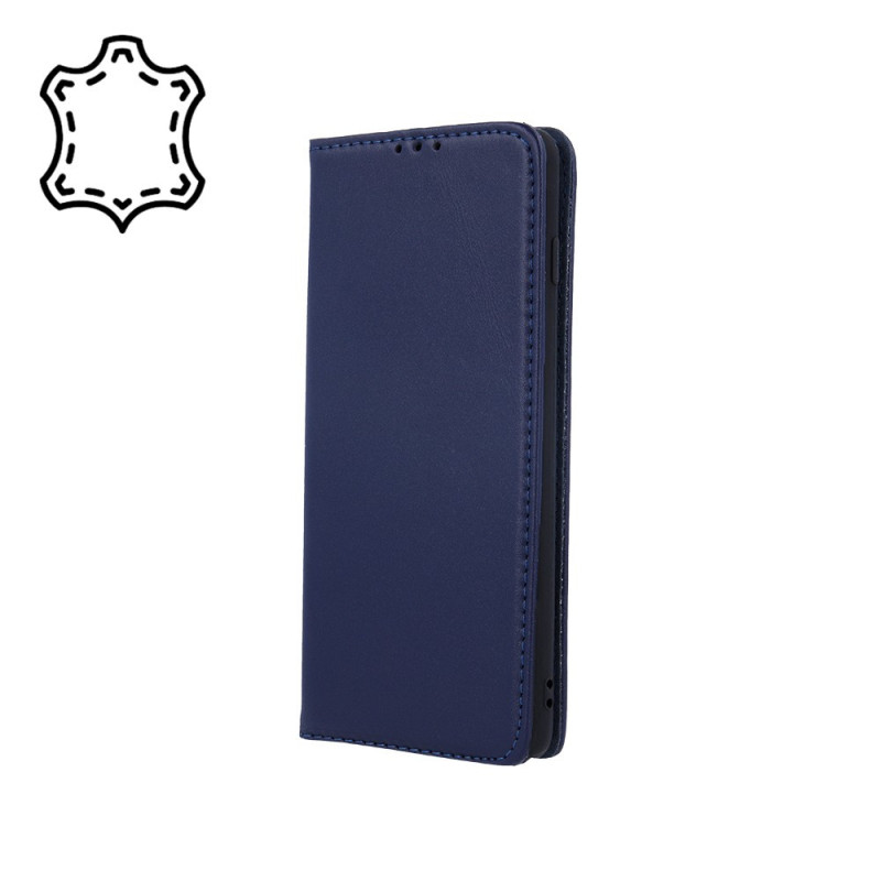 FLIPCASE ECHTLEDER navyblau für Apple iPhone 16