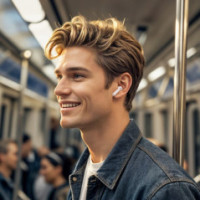 BOROFONE Bluetooth Stereo Headset (mit ANC+ENC und LC-DISPLAY) TWS BW67 GORGEOUS black
