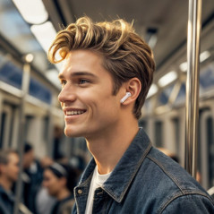 BOROFONE Bluetooth Stereo Headset (mit ANC+ENC und LC-DISPLAY) TWS BW67 GORGEOUS black