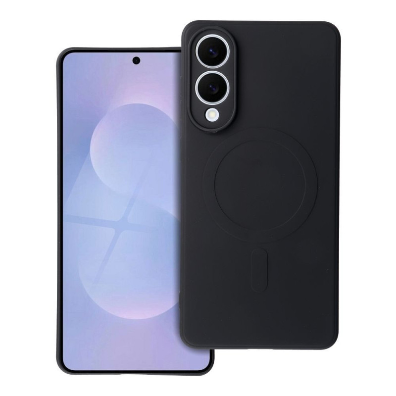 SILICONE MAG COVER case compatible with MagSafe for SAMSUNG S25 Edge black