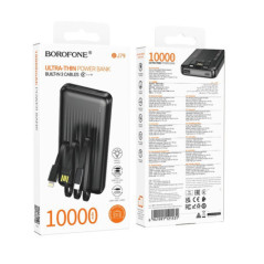 BOROFONE powerbank 10000 mAh mit integrierten Kabeln