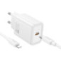 Phone charger Hoco USB C QC PD 30W + cable USB C to Lightning N62 white