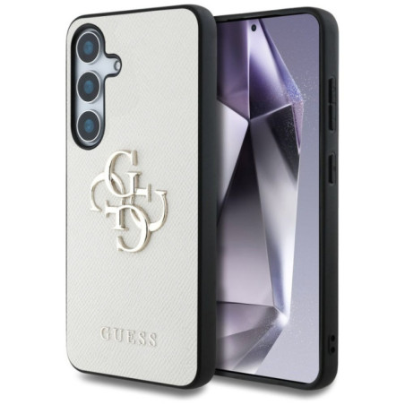 GUESS case for SAMSUNG S25 GUHCS25SPGT4MBE (PU Grained Big 4G and Classic Logo) beige
