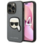 KARL LAGERFELD case for IPHONE 14 Pro Max KLHCP14XSAPKHG (Saffiano With Karl Head Patch) silver