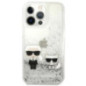 KARL LAGERFELD case for IPHONE 13 Pro KLHCP13LGKCS (Liquid Glitter K&C) silver