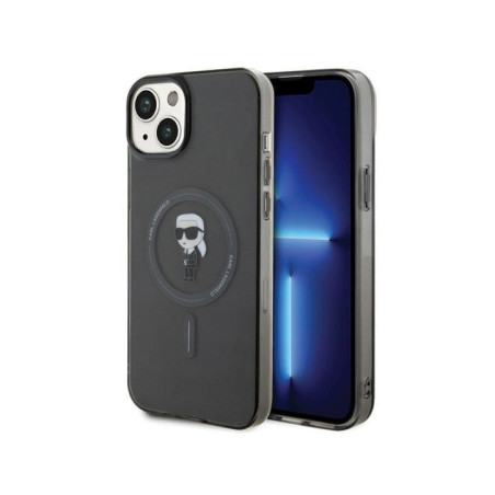 KARL LAGERFELD case for IPHONE 15 Plus KLHMP15MHFCKNOK (Ikonik + MAG) black