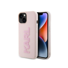 KARL LAGERFELD case for IPHONE 15 KLHCP15S3DMBKCP (3D Logo Glitter) pink