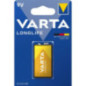 VARTA alkaline battery 9V (Type 6LR61) Longlife 1 pcs