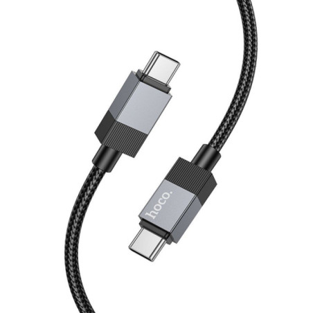 Cable USB C to USB C Hoco 3A 60W 1 m X110 black
