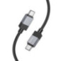 Cable USB C to USB C Hoco 3A 60W 1 m X110 black Cable USB C to USB C Hoco 3A 60W 1 m X110 black
