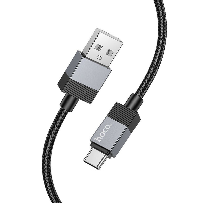 Cable USB A to USB C Hoco 3A 1 m X110 black Cable USB A to USB C Hoco 3A 1 m X110 black