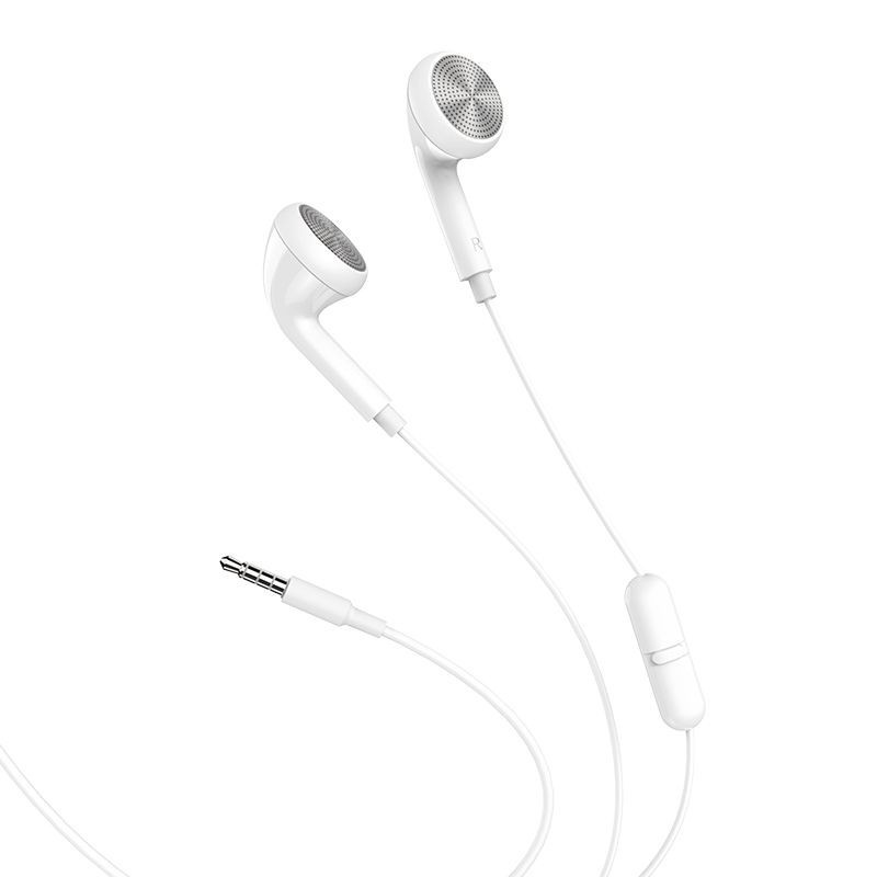 HOCO wire earphones Jack 3,5 mm with microphone M73 white