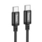 Cable USB C to USB C Hoco 3A 60W 2 m X89 black Cable USB C to USB C Hoco 3A 60W 2 m X89 black
