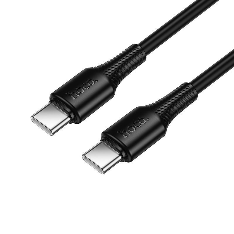 Cable USB C to USB C Hoco 3A 60W 1 m X120 black Cable USB C to USB C Hoco 3A 60W 1 m X120 black
