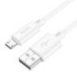 Cable USB A to Micro USB Hoco 2,4A 1 m X88 white