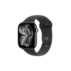 Watch Apple Watch Series 11 (2025) GPS 46mm Jet Black Aluminium Case with Sport Band S/M - Black