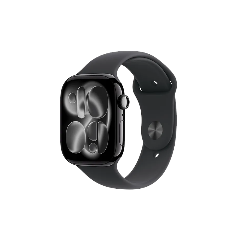 Watch Apple Watch Series 11 (2025) GPS 46mm Jet Black Aluminium Case with Sport Band S/M - Black