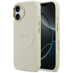 GUESS case for IPHONE 17 compatible with MagSafe GUHMP17SPSAMSECE (PU W/ Peony Hot Stamp) beige