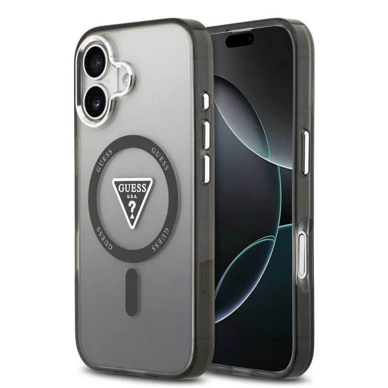GUESS case for IPHONE 17 compatible with MagSafe GUHMP17SHGTMLCGK (IML Gradient W/ Triangle Logo) black