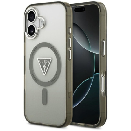 GUESS case for IPHONE 17 compatible with MagSafe GUHMP17SHGTMLCGA (IML Gradient W/ Triangle Logo) khaki