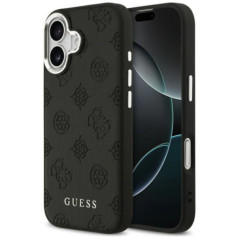 GUESS case for IPHONE 17 compatible with MagSafe GUHMP17XPSPOSSSK (PU W/ Peony Hot Stamp Script) black