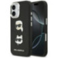 KARL LAGERFELD case for IPHONE 17 compatible with MagSafe KLHCP17SPSFDHPOK (FW Grained PU W/ K&C Heads Pins & Logo) black