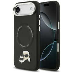 KARL LAGERFELD case for IPHONE 17 Air compatible with MagSafe KLHMP17MPSMLRKCK (PU K&C PINS) black