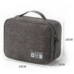 Travel organizer with compartments and handle R-K-1080 gray