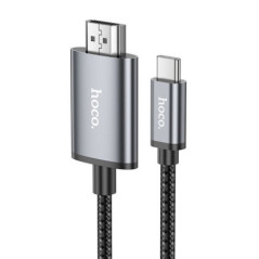 Cable USB C to HDMI Hoco 4K 30Hz 2 m UA27 metal gray