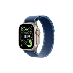 Watch Apple Watch Ultra 3 (2025) 5G 49mm Natural Titanium Case with Trail Loop S/M - Blue/Bright Blue