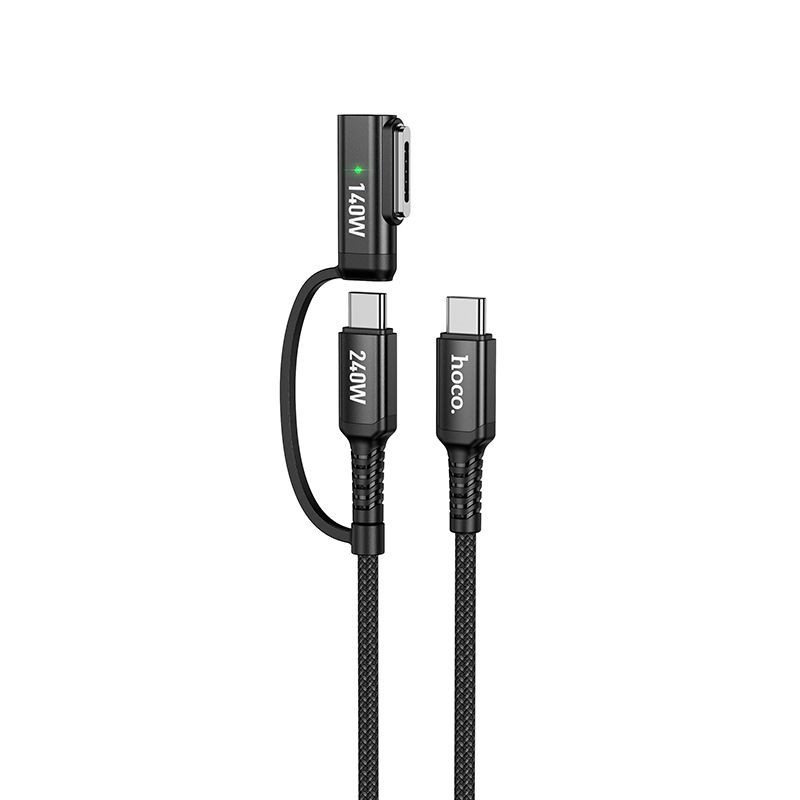 Cable 2in1 USB C to USB C / Mag3 Hoco 240W 1,8 m U142 black