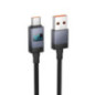 Cable USB A to USB C Hoco 5A with display 1 m X118 black
