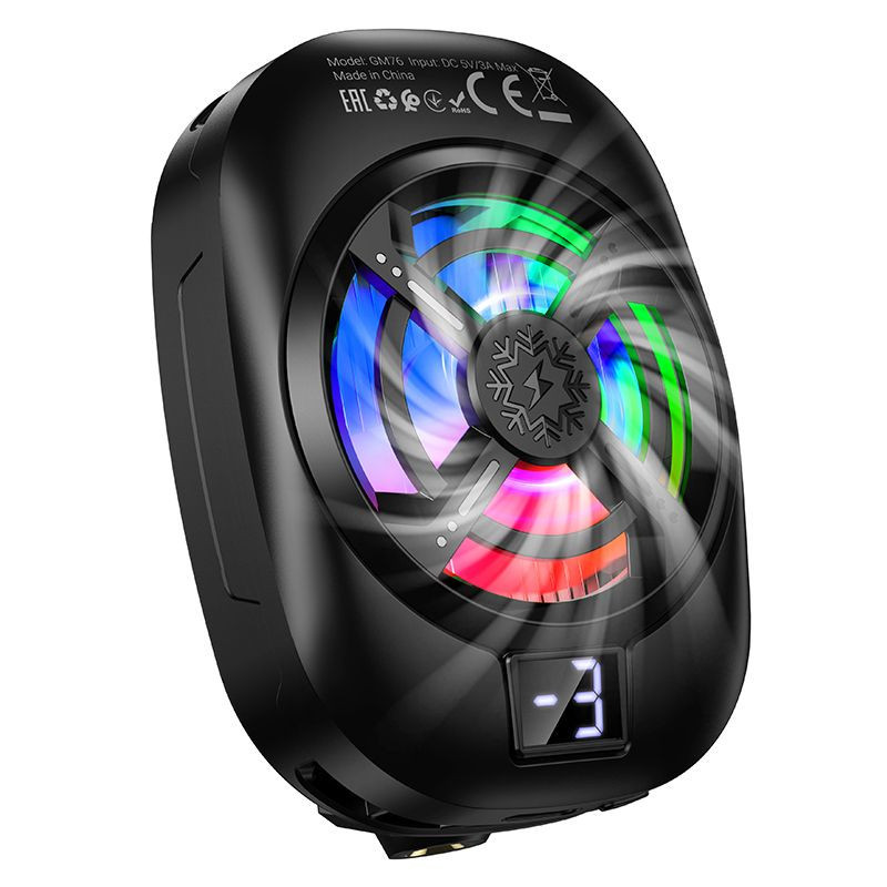 Mobile phone fan cooler Hoco GM76 black Mobile phone fan cooler Hoco GM76 black