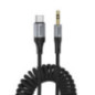 Cable AUX Jack 3,5 mm to USB C Hoco 1,5 m UPA33B black