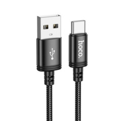 Cable USB A to USB C Hoco 3A 2 m X89 black