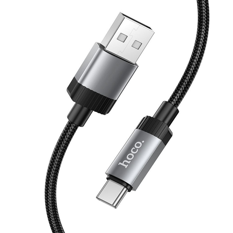 Cable USB A to USB C Hoco 3A 1 m X117 black