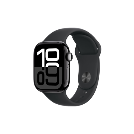 Watch Apple Watch Series 10 GPS 42mm Jet Black Aluminium Case with Sport Band S/M - Black
